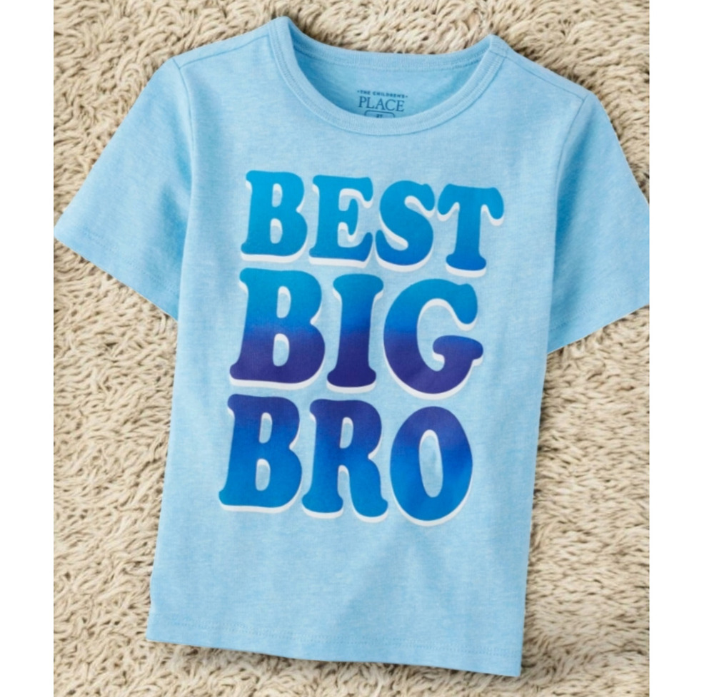 CHILDREN'S PLACE Blue Best Big Bro Short Sleeve T-Shirt NEW Boys Size 3T